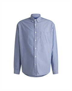 Рубашка свободного кроя на пуговицах из оксфордского хлопка, светло-голубой Hugo