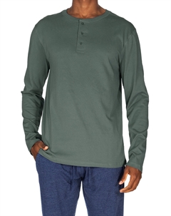 Супермягкая кофта с длинным рукавом Henley, темно-зеленый Unsimply stitched