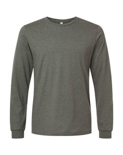 Футболка с длинным рукавом Heather CVC, цвет heather military green Bella+canvas