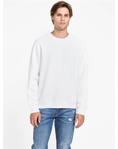 Жаккардовый свитер с круглым вырезом Omar, цвет pure white Guess factory