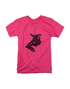 Футболка с коротким рукавом для взрослых Batman Catwoman Rope, розовый Gildan