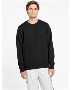 Жаккардовый свитер с круглым вырезом Omar, черный Guess factory
