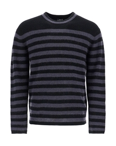 Мужской полосатый свитер из смеси шерсти и мохера, черный Ps paul smith