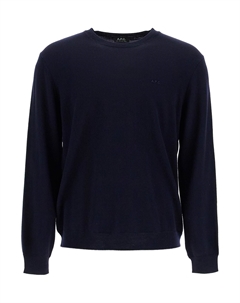 Мужской шерстяной свитер с круглым вырезом APC, синий A.p.c.