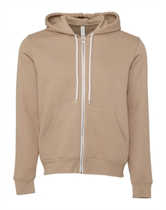 Толстовка с капюшоном из поликоттона и флиса унисекс на молнии / толстовка с капюшоном, цвет tan Bella+canvas