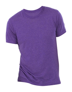 Мужская холщовая футболка Triblend с круглым вырезом и коротким рукавом, цвет purple triblend Bella+canvas