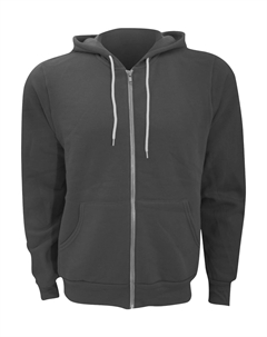 Толстовка с капюшоном унисекс из поликоттона и флиса на молнии / толстовка с капюшоном, цвет asphalt Bella+canvas