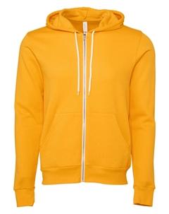 Толстовка с капюшоном из поликоттона и флиса унисекс на молнии / толстовка с капюшоном, золотой Bella+canvas