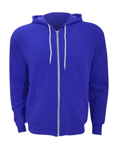 Толстовка с капюшоном из поликоттона и флиса унисекс на молнии / толстовка с капюшоном, цвет true royal Bella+canvas