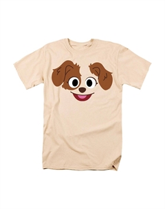 Футболка с коротким рукавом для взрослых с изображением лица Танго из сериала «Улица Сезам», кремовый Gildan