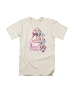 Футболка с коротким рукавом для взрослых DC Comics Sirens Of Strength, кремовый Gildan