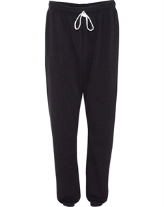 Длинные брюки-резинки из губчатого флиса, черный Bella+canvas