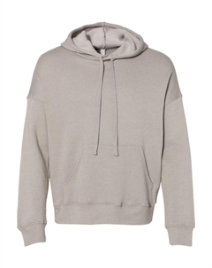 Толстовка с капюшоном из флисовой губки с заниженной линией плеч, цвет heather stone Bella+canvas