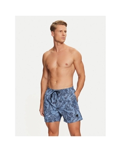 Плавки-шорты Men's Reel, светло-голубые, с пальмовым листом Hugo boss