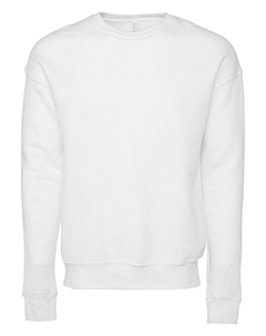 Толстовка унисекс для взрослых из флиса с заниженной линией плеч, цвет dtg white Bella+canvas