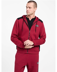 Толстовка Eco David с цветными блоками на молнии, цвет ravishing red Guess factory