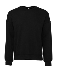 Толстовка унисекс для взрослых из флиса с заниженной линией плеч, цвет dtg black Bella+canvas