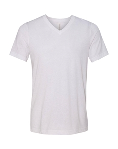 Футболка с коротким рукавом и V-образным вырезом Triblend, цвет solid white triblend Bella+canvas