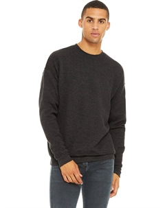 Толстовка унисекс для взрослых из флиса с заниженной линией плеч, темно-серый Bella+canvas