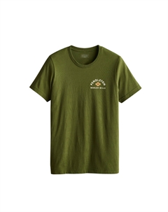 Футболка мужская с рисунком бизона в цвете Military Green Pendleton