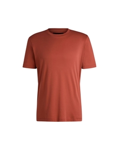 Футболка из мерсеризованного хлопка, прямого кроя, красный Boss