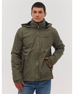 Двусторонняя куртка Hawn Ripstop с капюшоном, хаки Bench