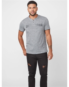 Футболка Edgar Marled Henley, серый Guess factory
