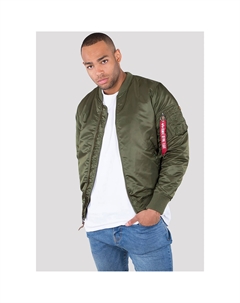 Куртка-бомбер "MA-1 VF59 LONG", без капюшона, на подкладке, зеленый Alpha industries