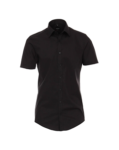 Деловая рубашка "Деловая рубашка с коротким рукавом однотонная", черный Venti
