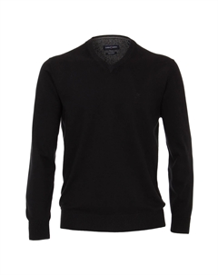 Вязаный свитер " пуловер uni", черный Casa moda