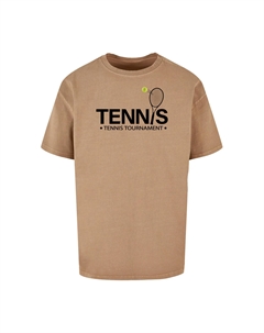 Футболка "Мужская футболка большого размера с теннисной ракеткой ", бежевый Merchcode