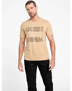 Футболка с логотипом Eco Lanno, цвет toasted taupe Guess factory