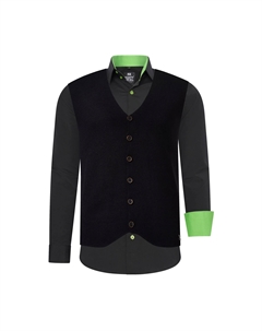 Рубашка с длинными рукавами и жилеткой, зеленый Rusty neal