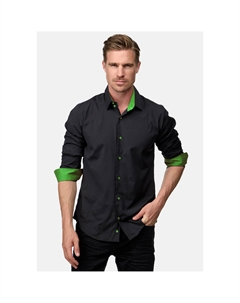 Рубашка с длинными рукавами, жилетом и галстуком, зеленый Rusty neal