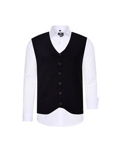 Рубашка с длинными рукавами и жилеткой, белый Rusty neal