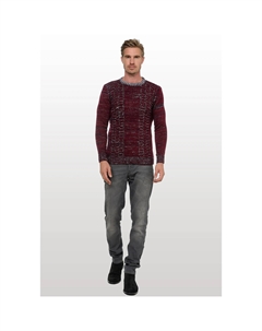 Вязаный свитер с пестрым узором, красный Rusty neal