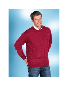 Классический свитер с круглым вырезом "Пуловер", цвет морской волны Classic