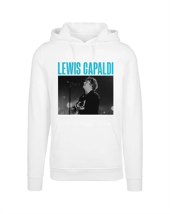 Толстовка с капюшоном " Men's Lewis Capaldi - Photo Tour Hoody", белый Merchcode