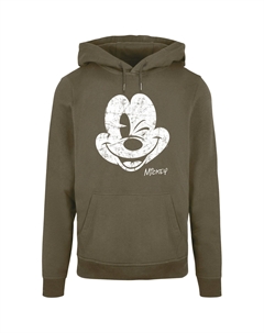 Толстовка с капюшоном " Men's Mickey Mouse - Distressed Hoody", оливковый Absolute cult