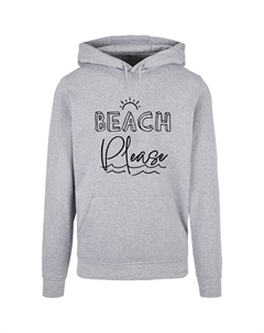 Толстовка с капюшоном " Men's Beach Please Basic Hoody", серый Merchcode