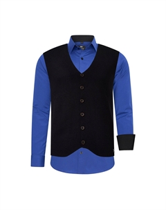 Рубашка с длинными рукавами и жилеткой, черный Rusty neal