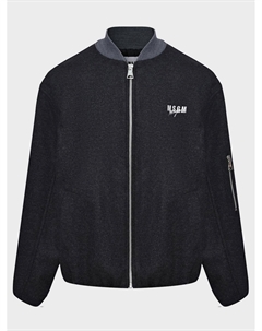 Куртка-бомбер на молнии с лого Msgm