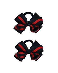 Резинка для волос с синим бантом и красной полосой, 2 шт Tais