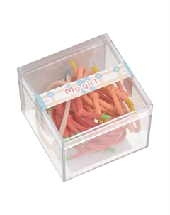 Набор резинок для волос в коробке, персиковые Tais