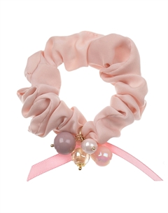 Резинка для волос с бусинами, розовая Tais