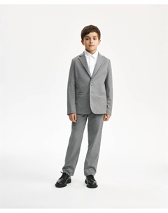 Пиджак для мальчика трикотажный прямого кроя серый Gulliver