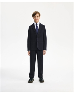 Пиджак для мальчика трикотажный прямого кроя синий Gulliver