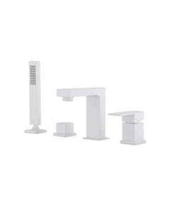 Смеситель ABBER Daheim AF8213W на борт ванны, белый матовый Abber