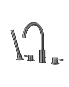 Смеситель ABBER Wasser Kreis AF8113NG на борт ванны, никель Abber