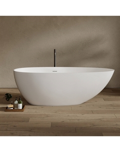 Ванна из искусственного камня ABBER Stein AS9611NM-1.7 белая матовая Abber